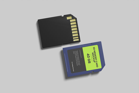 Minimalist SD Memory Card Mockup