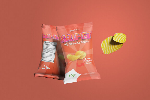 Clean Chips Packaging Mockup