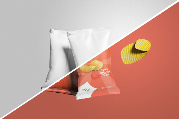 Clean Chips Packaging Mockup