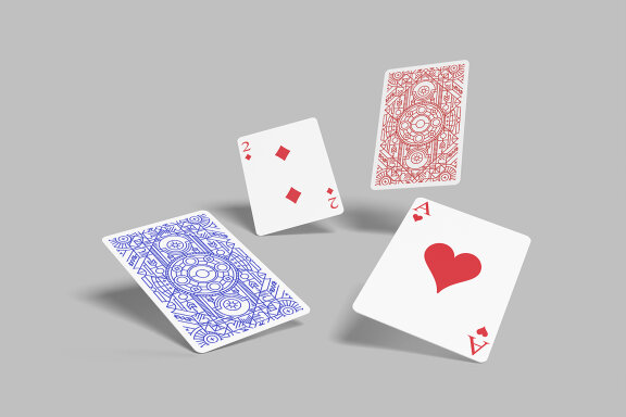 Floating Poker Card Mockup