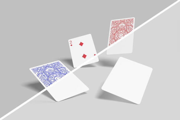 Floating Poker Card Mockup