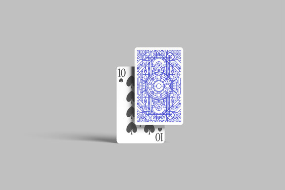 Front View Poker Card Mockup