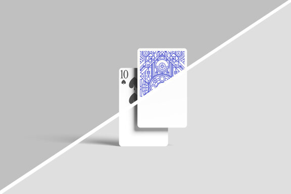 Front View Poker Card Mockup