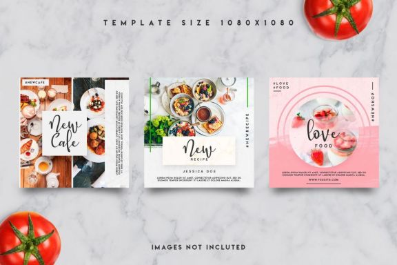 9 food instagram post template