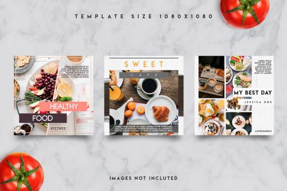 9 food instagram post template