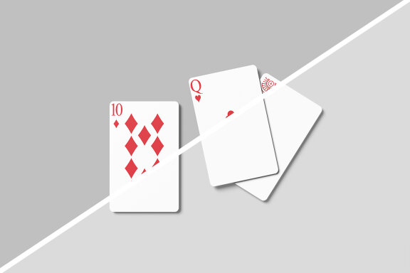 Top Vew Poker Card Mockup