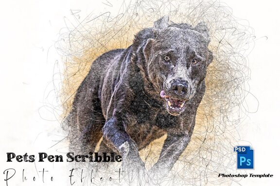 Pets Pen Scribble Photo Effect