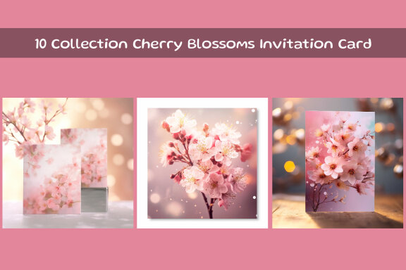 Collection Cherry Blossoms Invitation Card