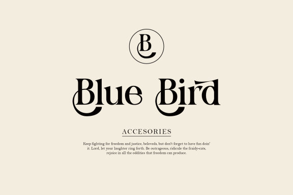 Blingh Ligature serif typeface