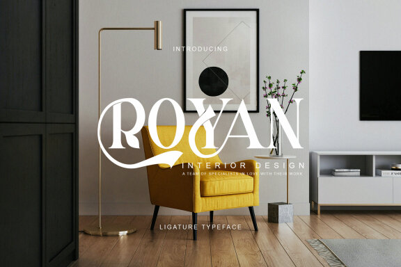 Blingh Ligature serif typeface