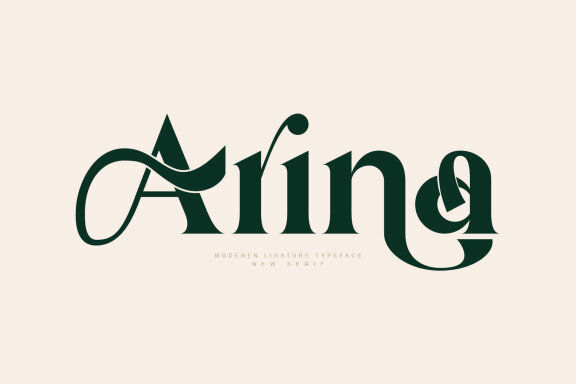 Arina Ligature Serif Typeface