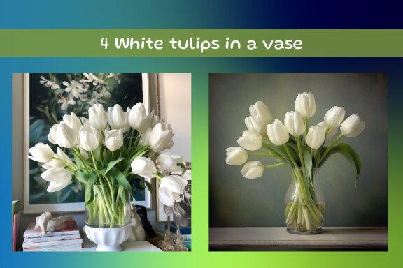 White tulips in a vase