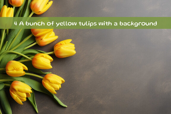 A bunch of yellow tulips with a background