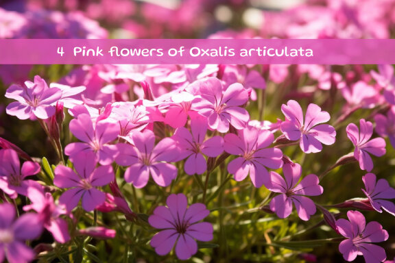 Pink flowers of Oxalis articulata