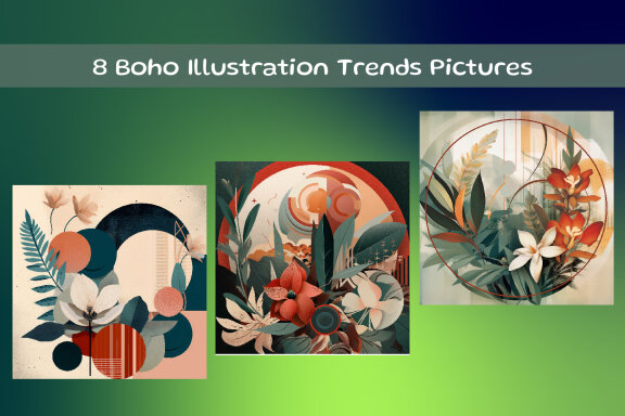 Flowers Boho Illustration Trends Pictures