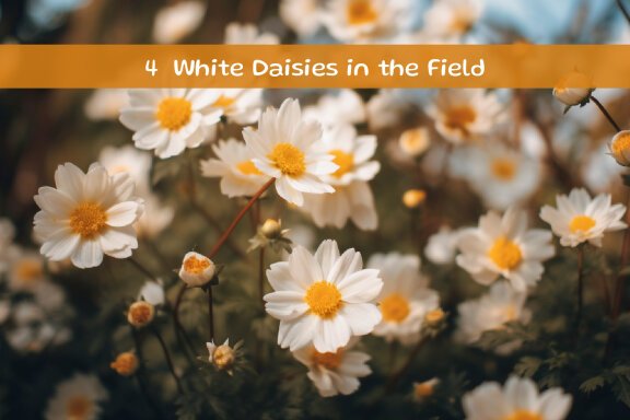 White Daisies in the Field