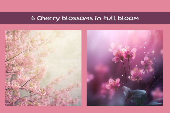 Cherry blossoms in full bloom on a tree 