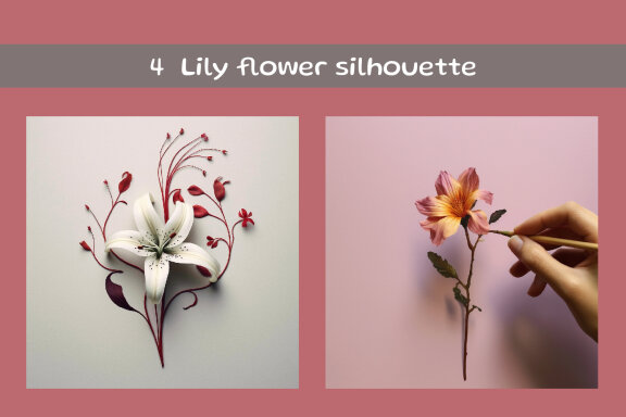 Lily flower silhouette