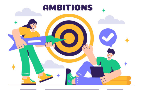 10 Ambitions to Success Illustration