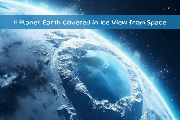 Planet Earth Covered in Ice View from Space