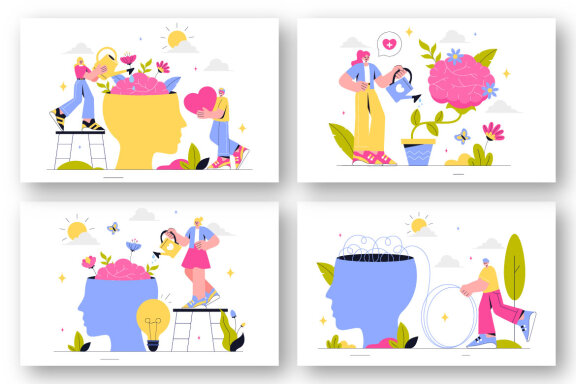 9 Mental Health Awareness Illustration