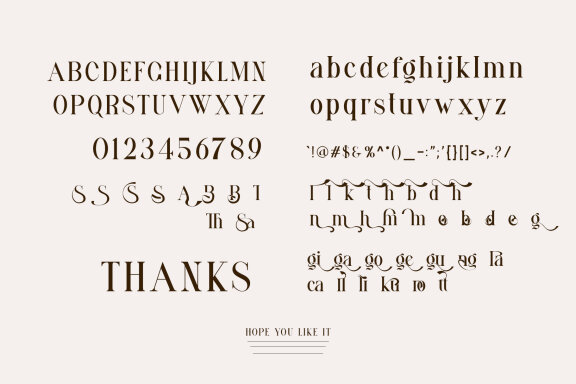 Gimbo Ligature Serif Typeface