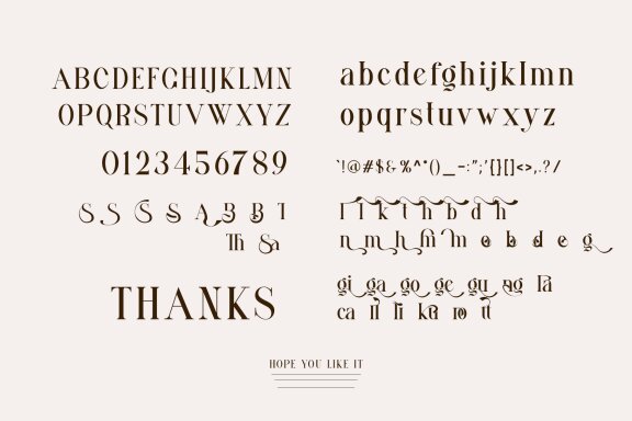 Gimbo Ligature Serif Typeface