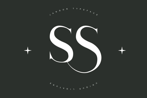 Jangor ligature serif typeface