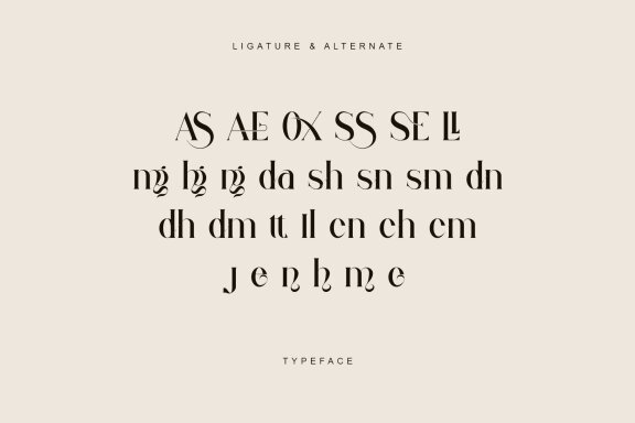 Jangor ligature serif typeface