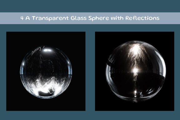 A Transparent Glass Sphere with Reflections