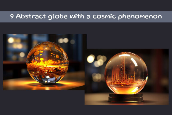 Abstract globe with a cosmic phenomenon