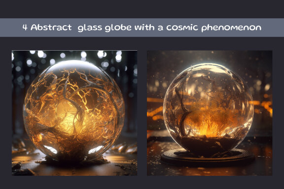 Abstract globe with a cosmic phenomenon