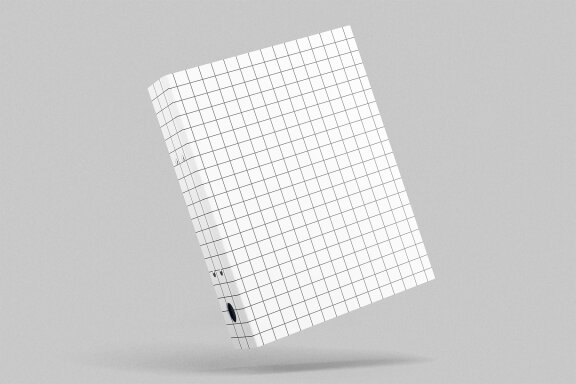 Binder Folder US Size Mockup - Floating View