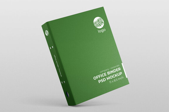 Binder Folder US Size Mockup - Floating View