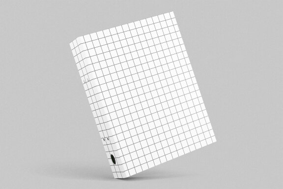 Binder Folder US Size Mockup - Floating View