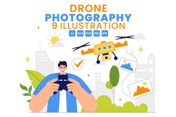 9 Aerial Drone Photography Illustration