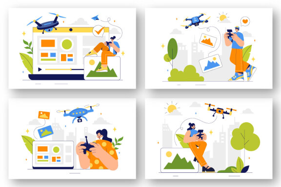9 Aerial Drone Photography Illustration