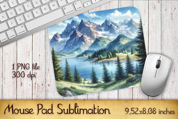 Mountain Landscape mouse pad sublimation