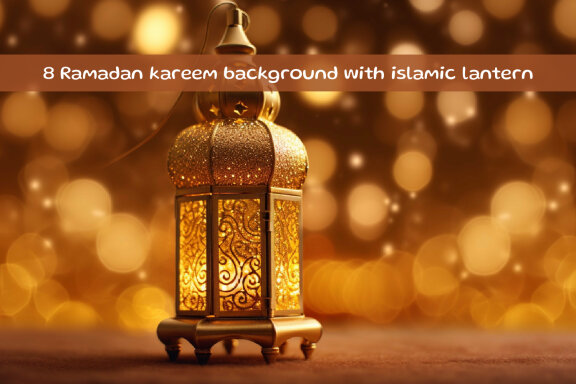 Ramadan kareem background with islamic lantern