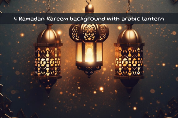 Ramadan Kareem background with arabic lantern