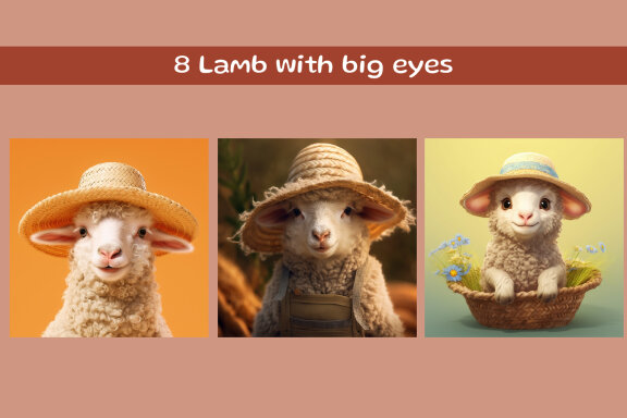 Lamb with big eyes