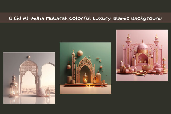 Eid Al-Adha Mubarak Colorful Luxury Islamic Background