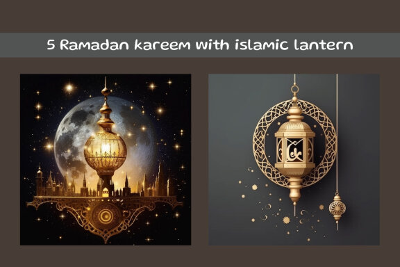 Ramadan kareem with islamic lantern