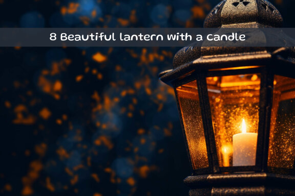 Beautiful lantern with a candle