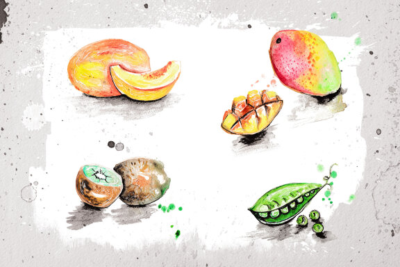 Free Watercolor Food Illustrations