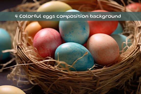 Colorful eggs composition background