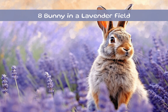 Easter Bunny in a Lavender Field