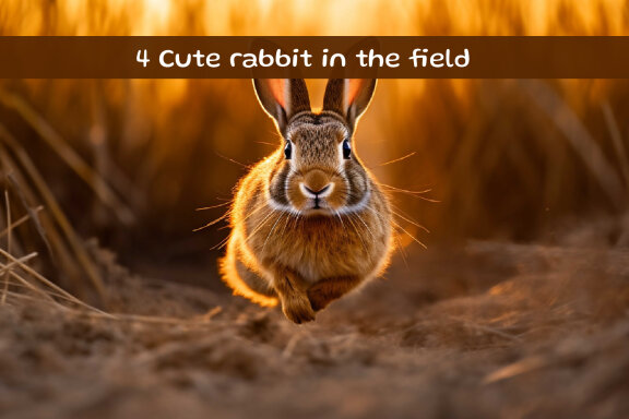 Cute rabbit in the field