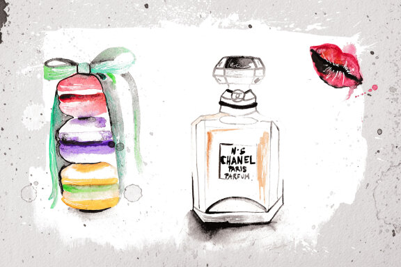 Free Watercolor Paris Travel Illustrations