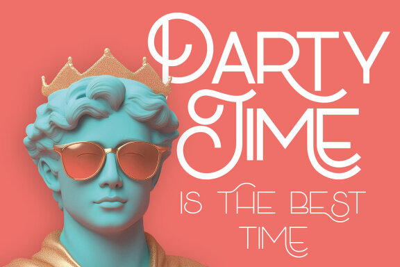 Party Time Modern Ligature Font